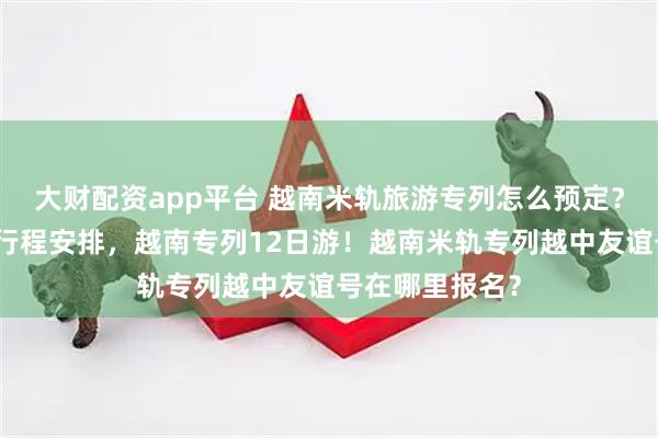 大财配资app平台 越南米轨旅游专列怎么预定？越南米轨专列行程安排，越南专列12日游！越南米轨专列越中友谊号在哪里报名？